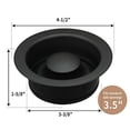 thumbnail image 4 of Akicon Kitchen Sink Oil Rubbed Bronze Finish Garbage Disposal Flange Stopper, One Size Disposal Rim, Fit 3-1/2 Inch Standard Sink Drain Hole, 4 of 5
