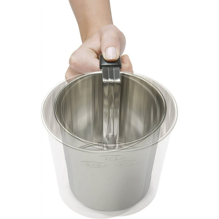Natizo Stainless Steel 3-Cup Flour Sifter - Lid and Bottom Cover - No More  Mess In Your