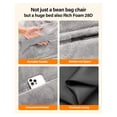 thumbnail image 7 of Bean Bag Chair for Adults: 4-in-1 Convertible Giant Bean Bag Bed, Overstuffed Memory Foam Floor Couch with Two Machine Washable Covers, Large Chair Bed for Living Room Bedroom, Full Grey, 7 of 7