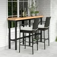 thumbnail image 4 of Gymax 4PCS Patio PE Wicker Bar Chairs Counter Height Barstools With Armrests & Cushions, 4 of 10