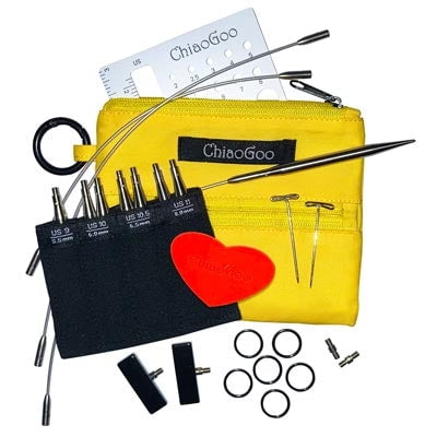 ChiaoGoo TWIST Yellow Shorties Set - 3" (8cm) Tips [L] - 7230-L