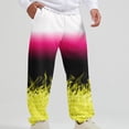 thumbnail image 7 of safuny Men's Pants Comfy Lounge Casual Striped Fashion Full Length Trousers Pajamas For Husband Boyfriend Son Home Clothes Loose Couple Air Conditioning Pants Yellow XL, 7 of 7