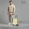 thumbnail image 3 of InUSA Trend 20" Hardside Lightweight Luggage with Spinner Wheels, Handle, and Trolley, Sand, 3 of 3