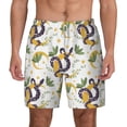 thumbnail image 2 of Picia Snake And Moon pattern Mens Swim Trunks with Compression Liner Stretch Beach Shorts Quick Dry with Zipper Pockets No-Chafing Board Shorts-Large, 2 of 9