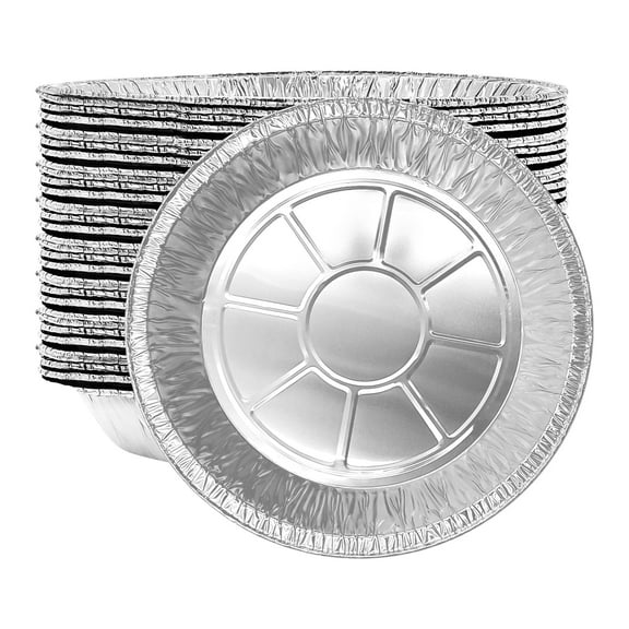 SONGLAM 40-Packs 9Inch Aluminum Round Foil Pan For Pie And Tart