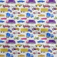 thumbnail image 1 of oneOone Silk Tabby Purple Fabric Truck Sewing Material Print Fabric By The Yard 42 Inch Wide, 1 of 5