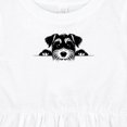 thumbnail image 4 of Inktastic Peeking Miniature Schnauzer Girls Baby Dress, 4 of 5