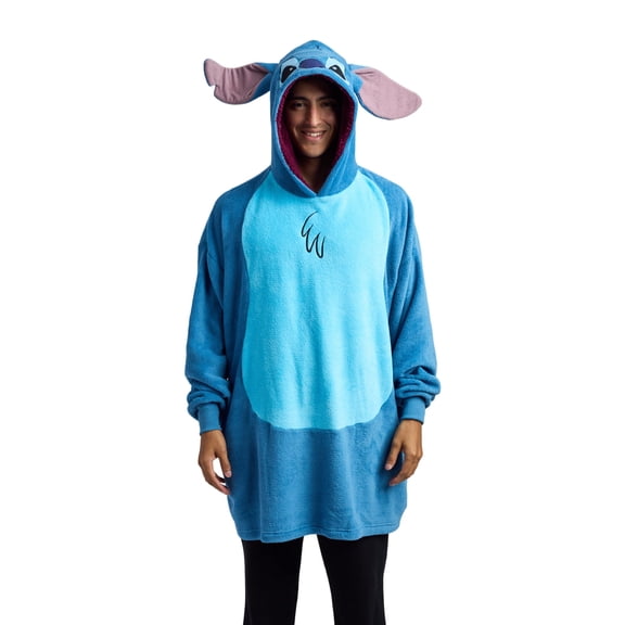 Lilo & Stitch Hooded Blanket Top Oversized Sleep Hoodie for Men-One Size