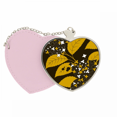 thumbnail image 1 of La pintura la cultura japonesa negro Bolsa de viaje Mirror maquillaje corazón rosa, 1 of 4