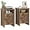 Pure Brown, variant on YESHOMY Farmhouse Modern Nightstand with Shelf and Barn Door, Set of 2 for Bedroom, White