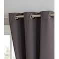 thumbnail image 4 of Nicole - 2 Premium Grommet Blackout Window Curtain Panels with Tiebacks - Solid Thermal Insulated Draperies (38" W x 108" L, Charcoal), 4 of 4