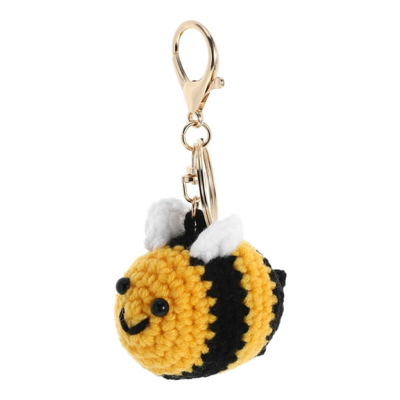 unbranded  Crochet Bee Ornament Knitted Key Holder Handmade Decoration Electric Heater Tape Tassel Headband