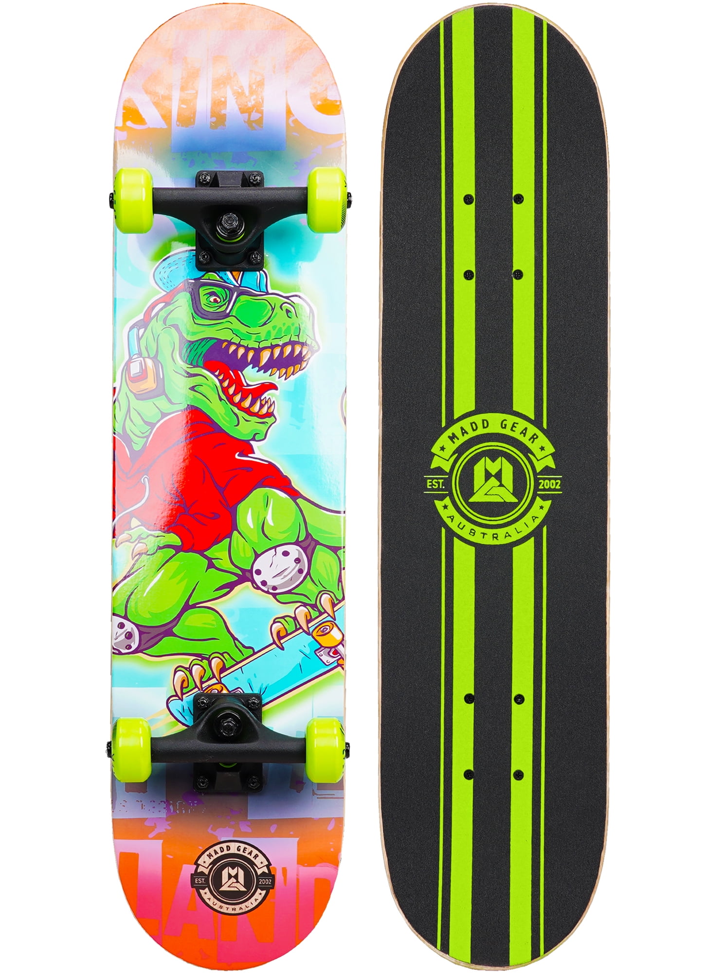 Ved daggry præsentation instruktør Madd Gear 31 x 7 Inch Double Kicktail Beginner Complete Skateboard with  Maple Deck - Walmart.com