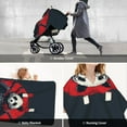 thumbnail image 6 of Car Seat Cover Baby, Red Black Eastern Panda Warrior Baby Car Seat Cover for Baby Boys Girls Newborn , Infant Car Seat Canopy Cover Nursing Breastfeeding Cover Warm Blanket, 6 of 7