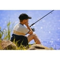 thumbnail image 2 of Posterazzi DPI1596838 Child Fishing Poster Print by Don Hammond, 17 x 11, 2 of 4