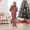 thumbnail image 7 of FORMRS Onesies Pajama for Adults Unisex Hoodie Winter Jumpsuit One Piece Sleepwear, Sizes S-2XL, Red and Blue Pattern, 7 of 7