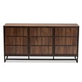 thumbnail image 3 of Bowery Hill Brown Finished Wood and Black Metal Dining Room Buffet, 3 of 9