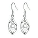 thumbnail image 2 of Pendientes colgantes estilo boho con diseño en espiral chapado para mujer, 2 of 9