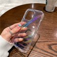 thumbnail image 5 of Aurora Laser Transparent Hard Phone Case For iPhone 15 14 13 12 Pro Max 11 X XS XR 8 7 Plus SE 3 2 6 6S Luxury Clear Soft Cover, 5 of 5
