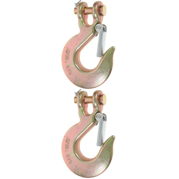OUNONA 2pcs Weight Lifting Hook Heavy Duty 5/16 Inch Lifting Cargo Hook Safety Chain Hook