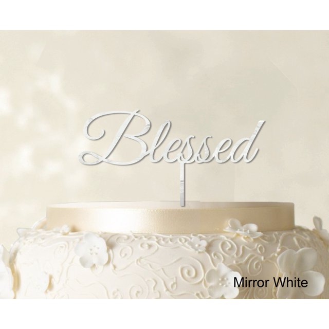 Monogram Cake Topper Personalized Mirror Cake Topper Color Option Available 5-7 Inches Wide
