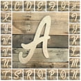 thumbnail image 3 of Wooden Letter Unfinished, Marvelous Font, Craft Cutout, 3 of 3