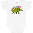 thumbnail image 3 of Inktastic Easter Bunny Stegosaurus with Eggs and Pink Ears Boys or Girls Baby Bodysuit, 3 of 5