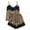 A-Yellow72, variant on XIAONU Womens Pajamas Set Lace Leopard Print Elegant Loungewear Set Loose Fit Spaghetti Top And Elastic Waist Shorts Sleepwear