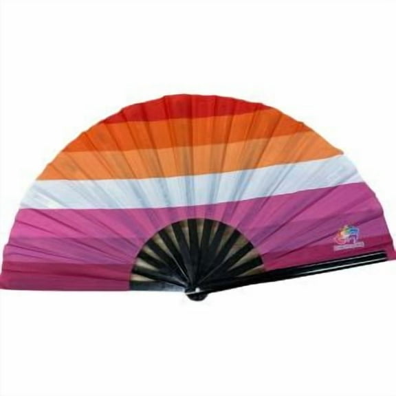 LGBTQIA Sunset Lesbian Pride Large Bamboo Clacking Dance Fan