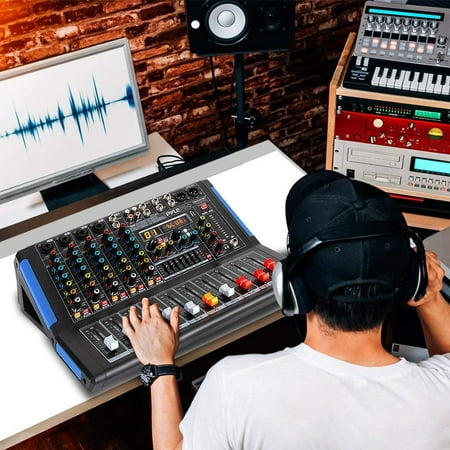 6 Channel Bluetooth Studio Audio Mixer Dj Sound Controller - 