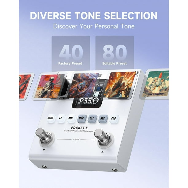 Donner Pocket-X Multi Effects Digital Guitar Pedal with 6 Effects
