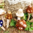 thumbnail image 3 of Accessories 8PCS Ceramic Mushroom Garden Pot Decoration Mushroom Figurine Indoor and Outdoor Flowerpot Decoration Lawn Tree Ornaments Pottery, 3 of 8