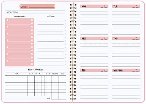 Weekly Planner Undated Planner Book with To-Do List Goals ,Habit Tracker, 5.7"X 8" Inch for 52 - Walmart.com