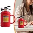 thumbnail image 1 of Clearance Ceramic Coffee Mug Large Cute Tall Funny Ceramic Cup Set With Spoon & Handle & Spill Proof Leak Proof Lid Fire Extinguisher Shape Tea Soup Mug, 1 of 9