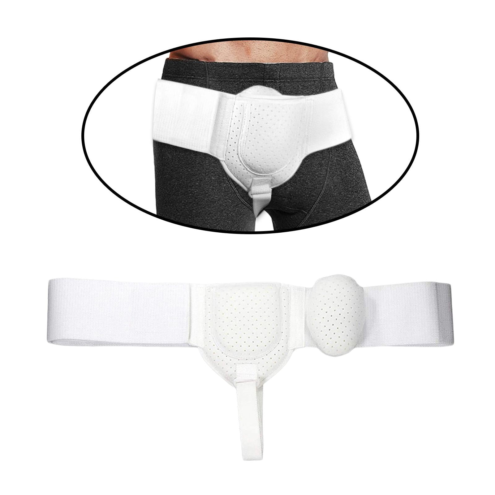 Adults Hernia Adjustable Removable Compression Pad Detachable Foam Support Inguinal Hernia Hernia Pain Relieving White