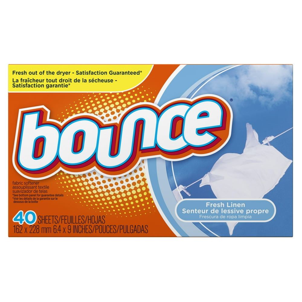 Bounce Fabric Softener Dryer Sheets, Fresh Linen, 40 Ct