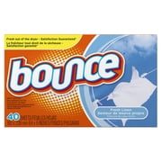 Bounce Fabric Softener Dryer Sheets, Fresh Linen, 40 Ct