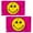Pink - Pack of 2, variant on Anley (2 Pack) Fly Breeze 3x5 Foot Pink Happy Face Flag - Smile Flags Polyester
