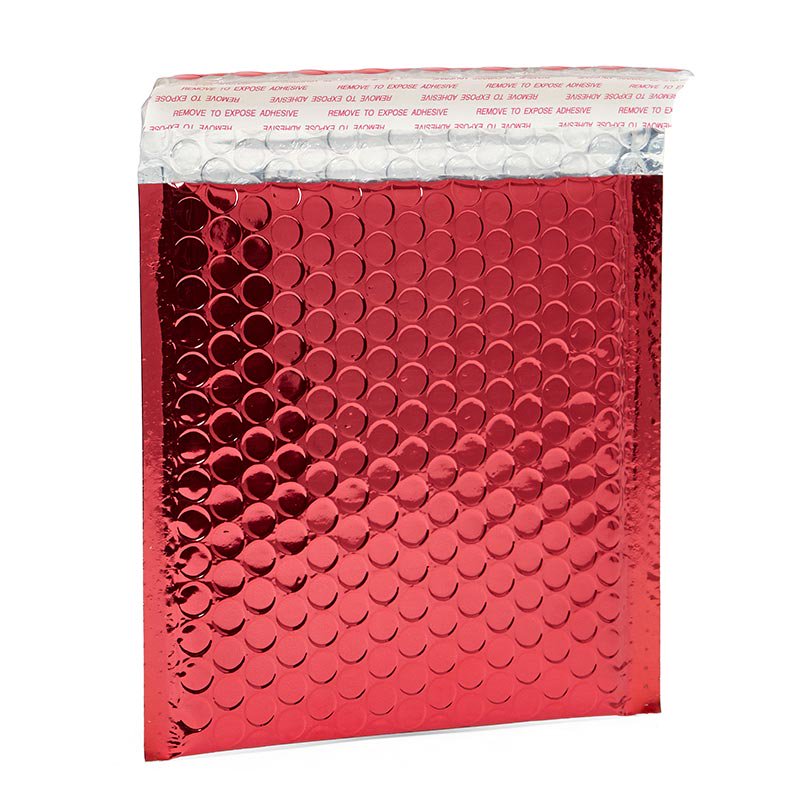 6 X 61/2 Red Metallic Bubble MailerPkg Quantity 10 by Paper Mart