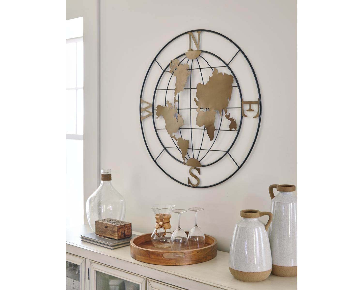 Signature Design by Ashley Brinly Contemporary Black/Gold Finish Wall