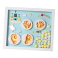 thumbnail image 4 of Marco de fotos para bebé, kit de huellas de pies y manos, recuerdo para recién nacidos, habitación infantil Azul, 4 of 8
