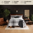 thumbnail image 5 of Mainstays Full/Queen Comforter Set, All-Season, 5-Piece, Grey Plaid, 5 of 13