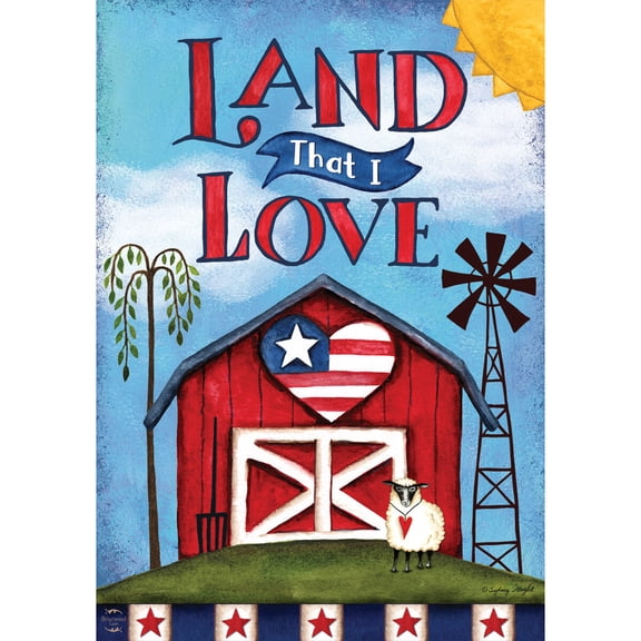Briarwood Lane Summer House Flag 40x28 For Outdoor Land That I Love Patriotic For Summer House Flag