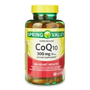 Spring Valley Rapid-Release CoQ10 Softgels, 300 mg, 60 Count