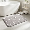 thumbnail image 4 of Zynviq Clouds Bathroom Rugs 23.6" X 15.7" Bath Rugs Polyester Absorbent Washable Rectangular Gray Small Rug for Shower, 4 of 6