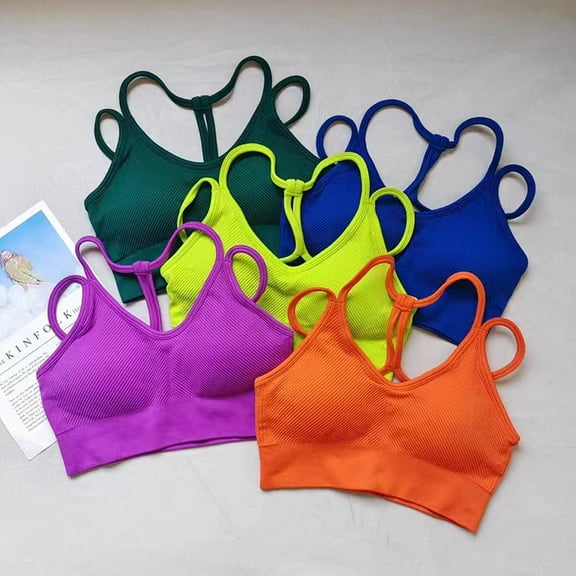 New Women Breathable Sports Bra Shockproof Fitness Tops Gym Crop Top Brassiere Push Up Sport Bras Gym Workout Top Seamless Yoga Bra