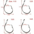 thumbnail image 6 of 50Pcs Stainless Steel Circle Hook Short Shank Perfect in Line Extra Strong for Saltwater Size 8/0 14/0 (10/0), 6 of 6