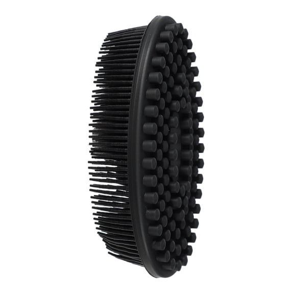 ACDANC Silicone Body Scrubber Soft Shower Exfoliating Brush Black for Back Cleaning Exfoliation Massage Bath Spa Tool Antibacterial Quick Dry Travel Home Use