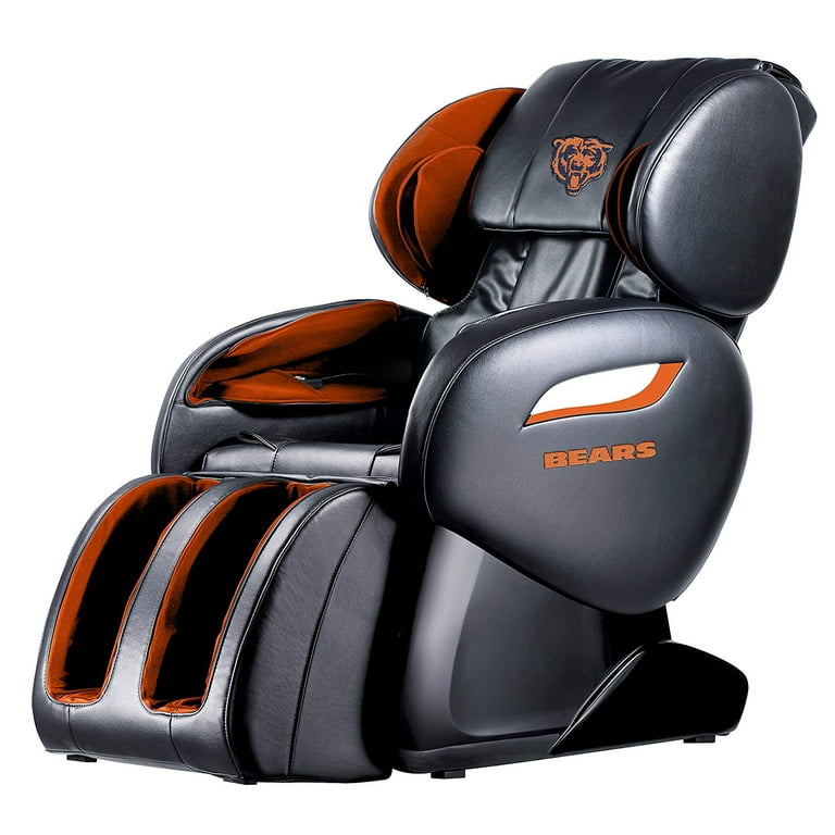 NFL Chicago Bears Electric Full Body Shiatsu Massage Chair Foot Roller Zero Gravity w Heat