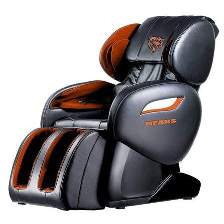 NFL Chicago Bears Electric Full Body Shiatsu Massage Chair Foot Roller Zero Gravity w/Heat